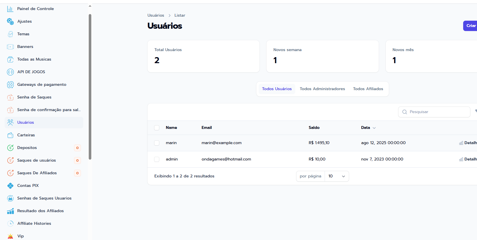 Plataforma de Cassino Online com BSPay, PIXUP e Integração API de Jogos - Imagem 2