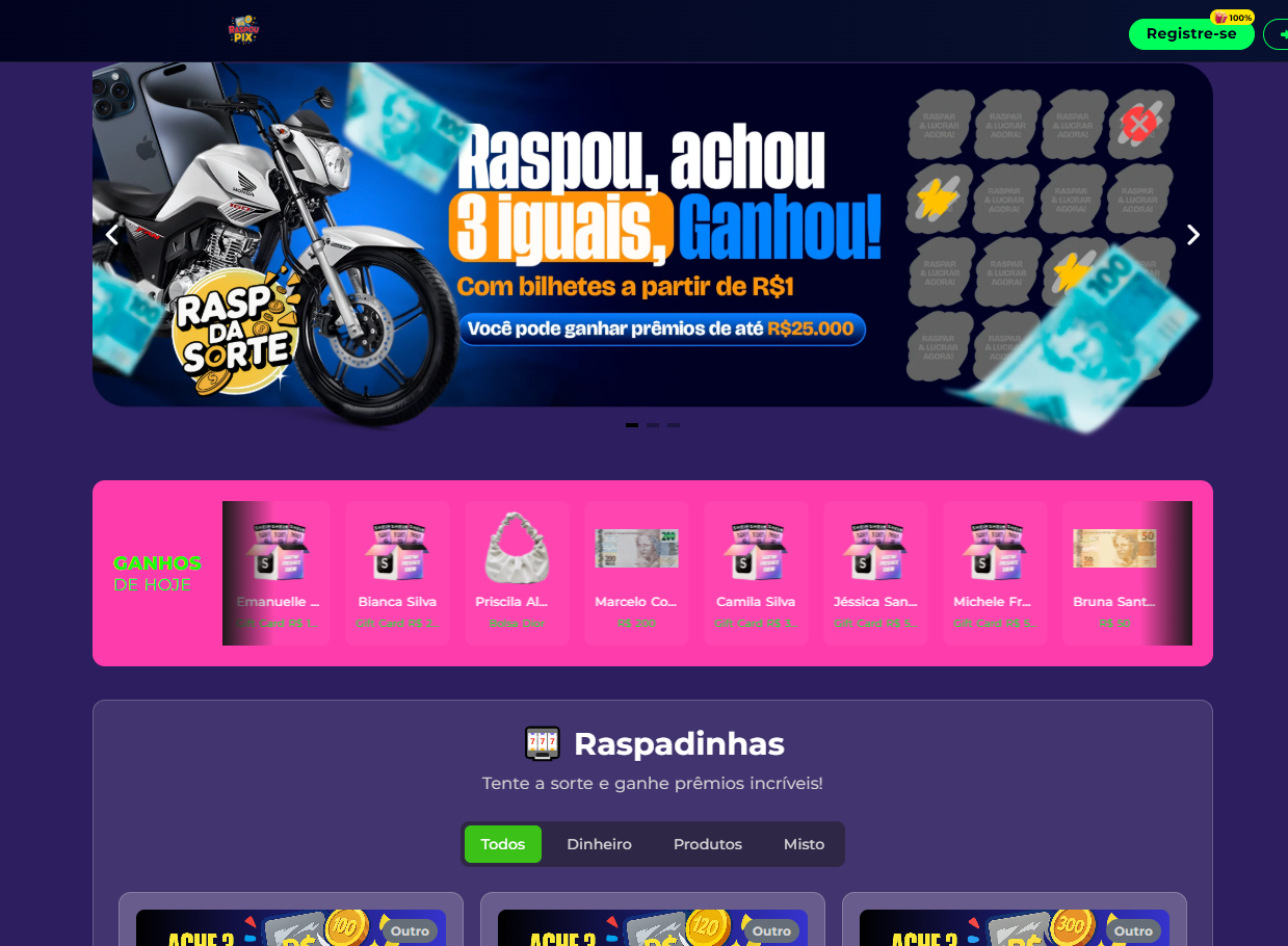 Raspadinha 2.0 – Script Profissional PHP | Atualizado, Seguro e 100% Funcional!
