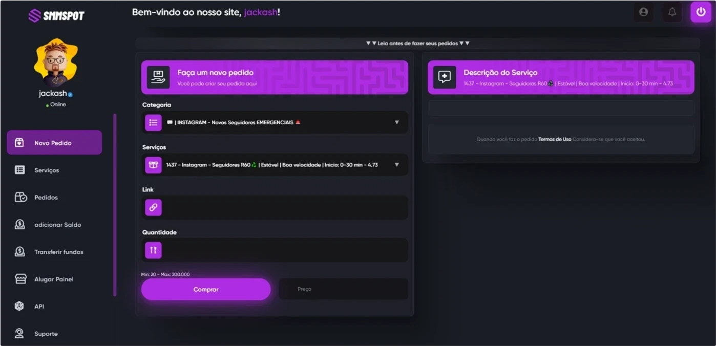 Script Painel Smm - Pix Expay E Mercado Pago + Fornecedor